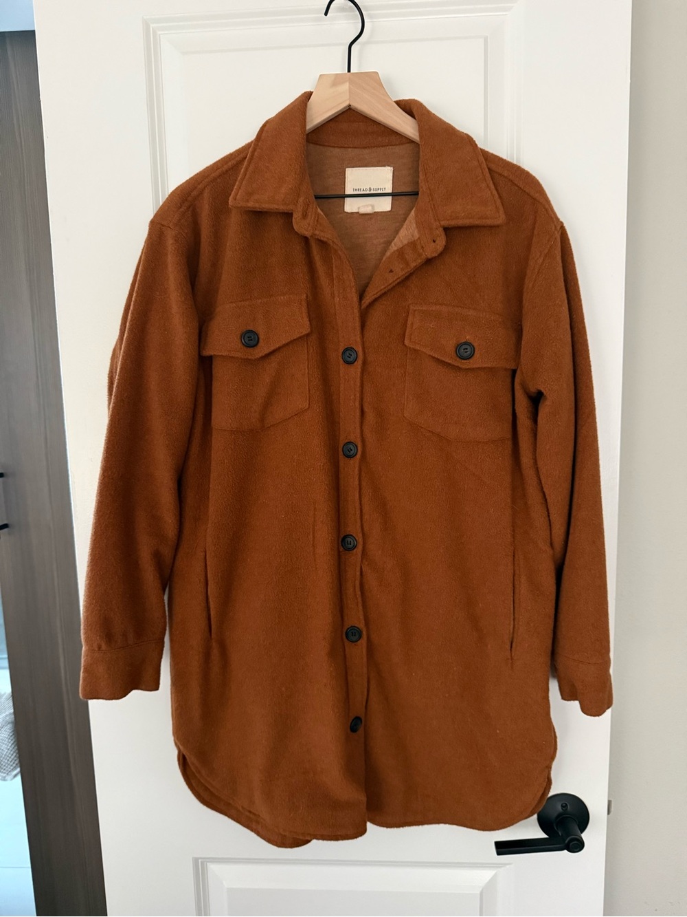 Women’s Ruat Brown Button-Front Shacket